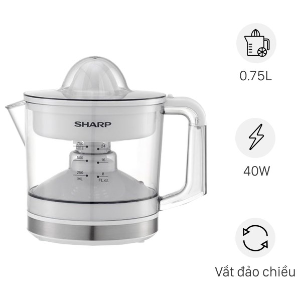 Máy vắt cam Sharp 40W EJ-J407-WH